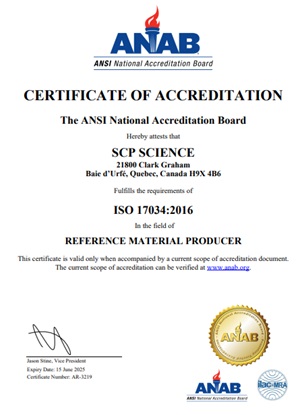 Calibration and Quality Control Standards - SCP Science